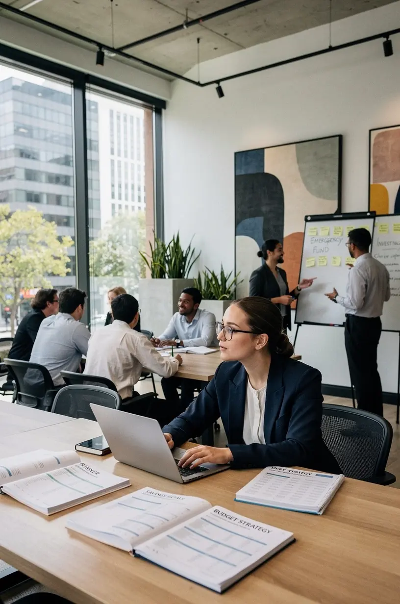 Fiatal pár tervez közösen megtakarításokat a jövőbeli pénzügyi biztonság érdekében.